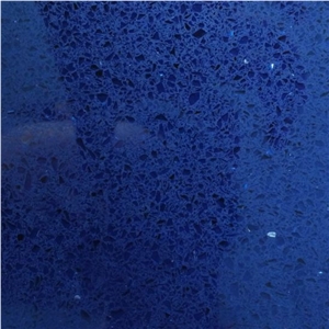 Blue Crystal Quartz Glass Chips Mixed Slabs